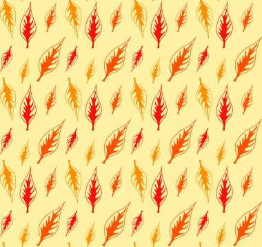 Sonbahar yaprakları deseni.