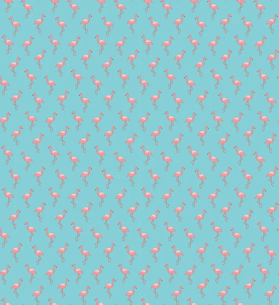 Rosa Flamingo nahtloses Muster auf blauem Hintergrund. — Stockvektor