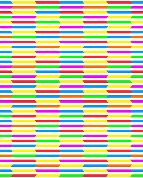 Bandes géométriques colorées sur fond blanc — Image vectorielle