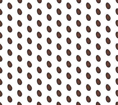 kahve çekirdekleri ile sorunsuz vektör desen.