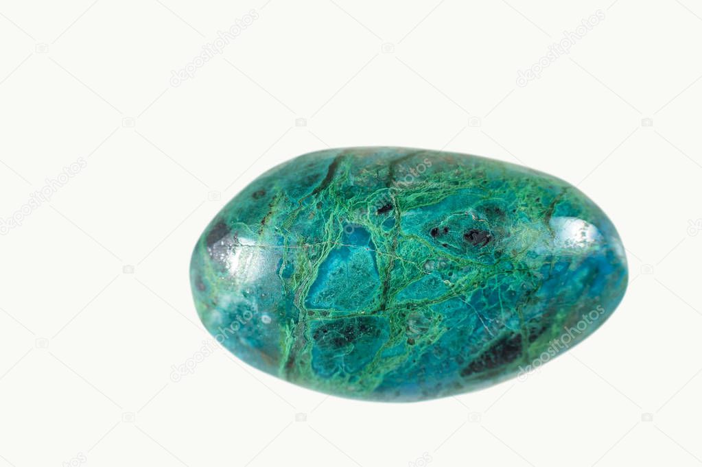 Rounded Chrysocolla crystal stone