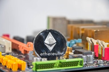 ETH Ethereum sikke devre kartı üzerinde