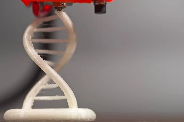 3D printing of DNA model — Stock Photo, Image