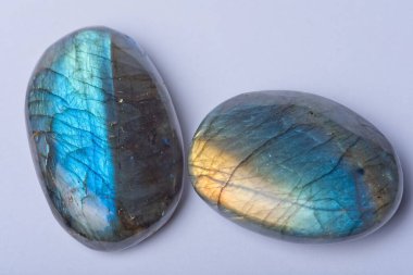 Two rounded Labradorite stone clipart