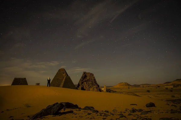 Meroe pyramidy v Súdánu — Stock fotografie