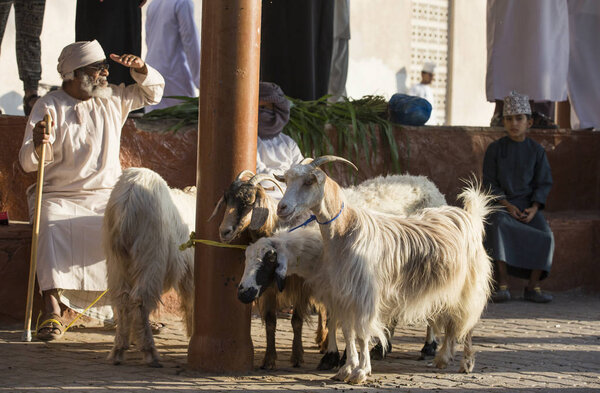 People at Nizwa goat