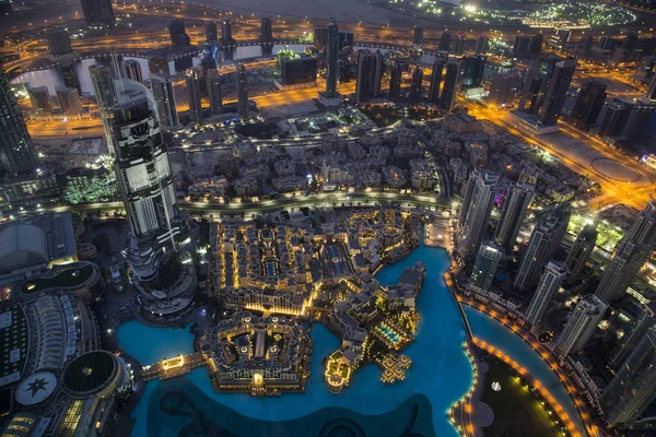 Město Dubaj od mrakodrapu Burdž Chalífa — Stock fotografie