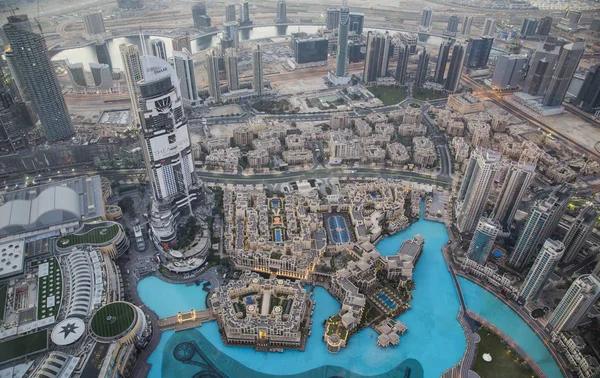 City of Dubai from Burj Khalifa — Stock Photo, Image
