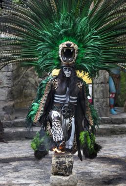 Man in Maya costume clipart