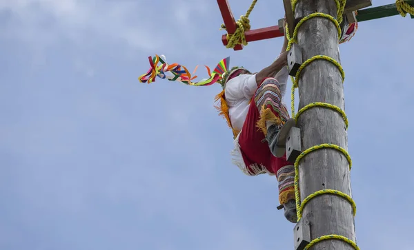 Rytualnych ceremonii Voladores — Zdjęcie stockowe