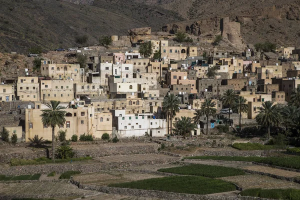 Villaggio nelle montagne dell'Oman — Foto Stock