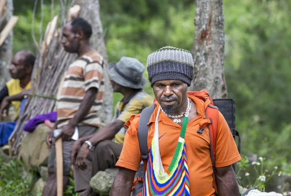 Senderistas en el Valle de Baliem — Foto de Stock