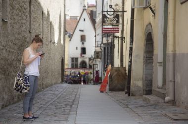 Tallinn görünümü sokaklarında