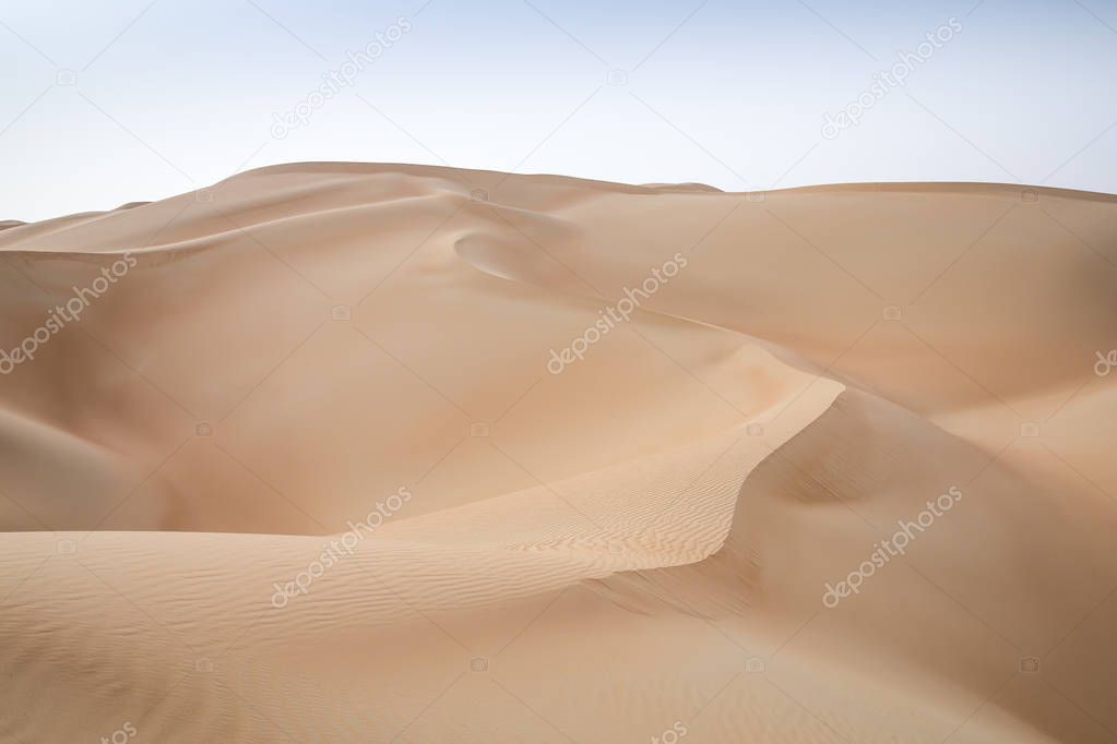 Rub al Khali Desert and blue sky 