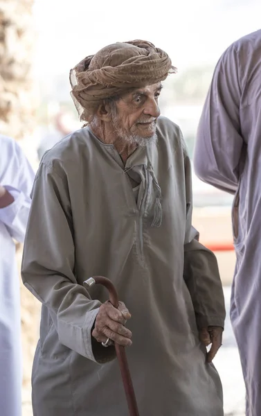 Низва Оман Ноября 2017 Года Пожилой Мужчина Пятничном Козьем Рынке — стоковое фото