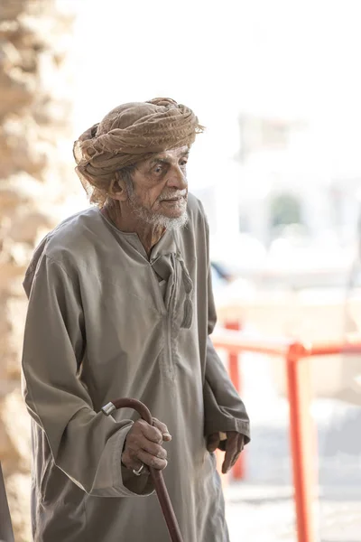 Nizwa Umman Kasım 2017 Keçi Piyasa Yürüyüş Omani Eski Çoban — Stok fotoğraf