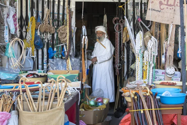 Old man at a shop in Sinaw — Stock Photo, Image