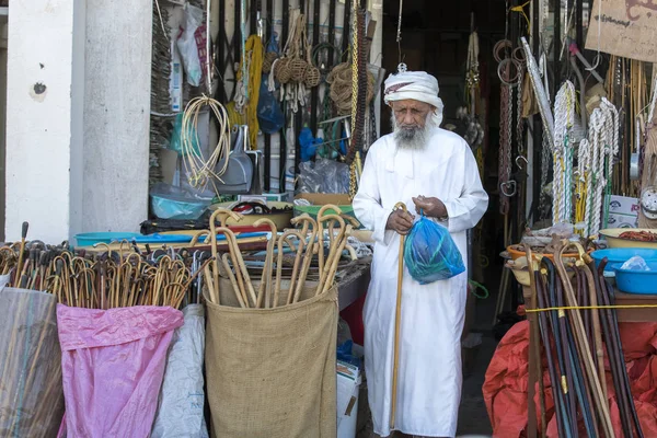 Old man at a shop in Sinaw — Stock Photo, Image