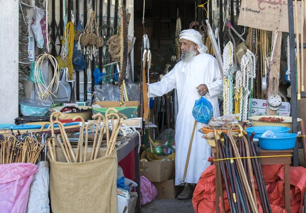 Old man at a shop in Sinaw — Stock Photo, Image