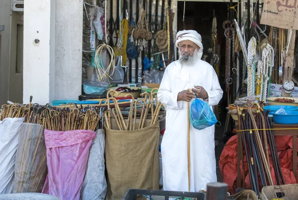 Old man at a shop in Sinaw — Stock Photo, Image