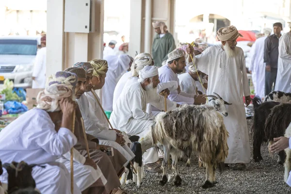 Acquisto di capre in un mercato — Foto Stock