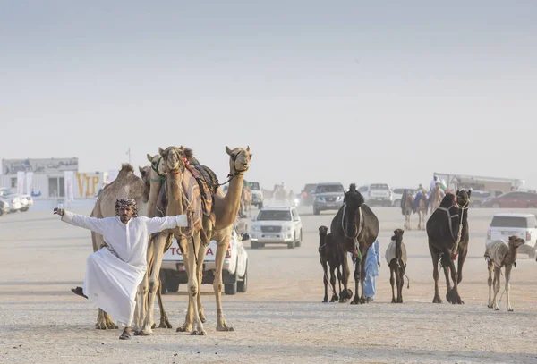 Madinat Zayed Birleşik Arap Emirlikleri Aralık 2017 Arap Erkekler Milyon — Stok fotoğraf