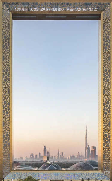 Dubai Vereinigte Arabische Emirate Januar 2018 Dubai Frame Building Sunrise — Stockfoto