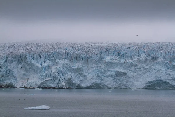 ノルウェーのスバールバル諸島の列島の大規模モナコ氷河 — ストック写真