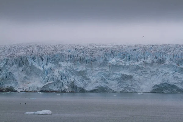 Geleira Maciça Mônaco Arquipélago Svalbard Noruega — Fotografia de Stock