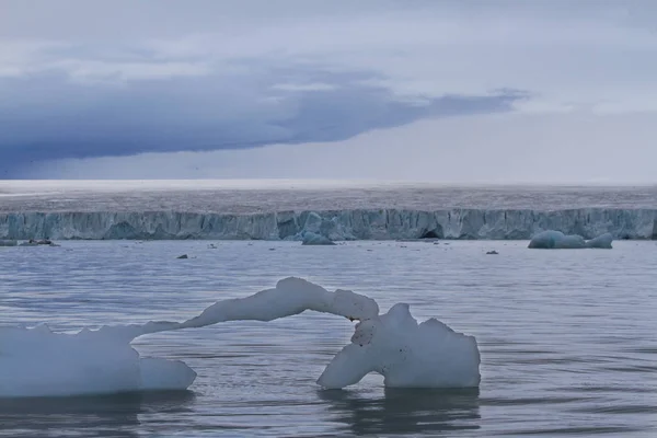 Lodu Pokryte Wyspa Nordaustlandet Achipelago Svalbard — Zdjęcie stockowe