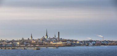 Tallinn şehir panoramik manzaralı 