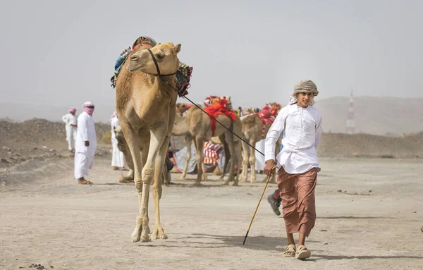 Umman Ibri Nisan 2018 Omani Genç Adam Yarıştan Önce Onun — Stok fotoğraf