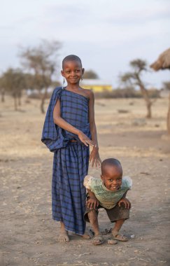 Arusha, Tanzanya, 7 Eylül 2017: genç bir maasai bayanın portresi