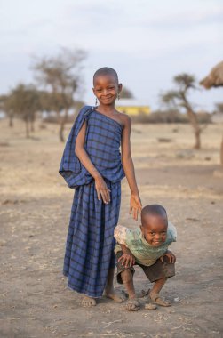 Arusha, Tanzanya, 7 Eylül 2017: genç bir maasai bayanın portresi