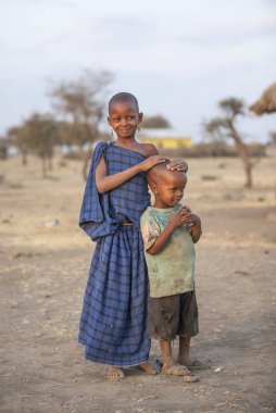 Arusha, Tanzanya, 7 Eylül 2017: genç bir maasai bayanın portresi