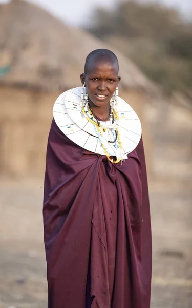 Arusha Tansania September 2019 Schöne Massai Frauen Traditioneller Kleidung Und — Stockfoto