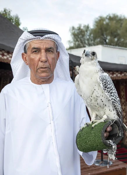 Al Ain, Birleşik Arap Emirlikleri, 16 Kasım 2019: Emirati adamı ve şahini