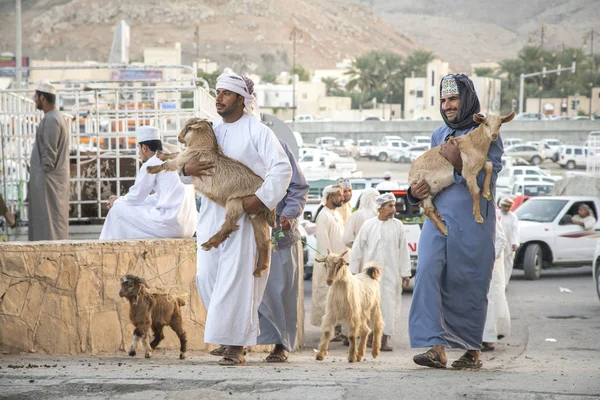 Nizwa Oman December 2015 Omani Man Old Nizwa Goat Market — 스톡 사진