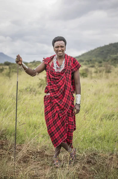 Same Tanzania 7Th June 2019 Young Handsome Maasai Warrior Traditional — Stock Photo, Image