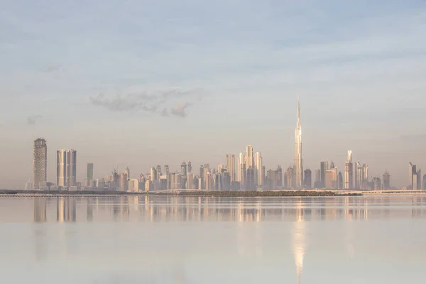 Dubai Emiratos Árabes Unidos Diciembre 2019 Amanecer Desde Puerto Dubai — Foto de Stock