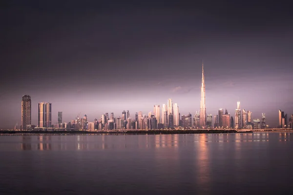 Dubaj Spojené Arabské Emiráty Prosince 2019 Východ Slunce Dubajského Řeckého — Stock fotografie