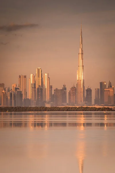 Dubaj Spojené Arabské Emiráty Prosince 2019 Východ Slunce Přístavu Dubai — Stock fotografie