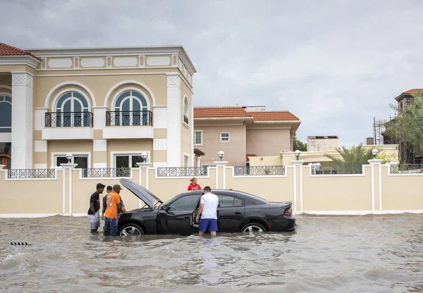 ドバイ アラブ首長国連邦 2020年1月11日 豪雨後のジュメイラの洪水 — ストック写真