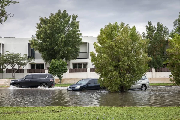 ドバイ アラブ首長国連邦 2020年1月11日 豪雨後のジュメイラの洪水 — ストック写真