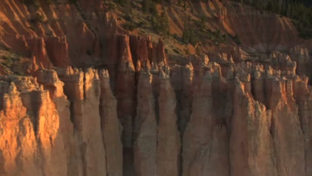 Orange and green cliffs — Stock Video