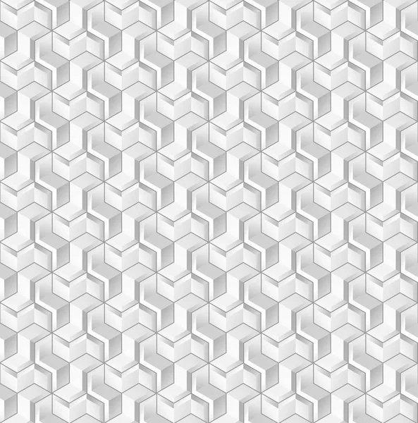 Fondo geométrico blanco 3d abstracto. Textura blanca sin costuras con sombra. Simple textura de fondo blanco limpio de baldosas. Patrón de panel de pared interior 3D . — Foto de Stock
