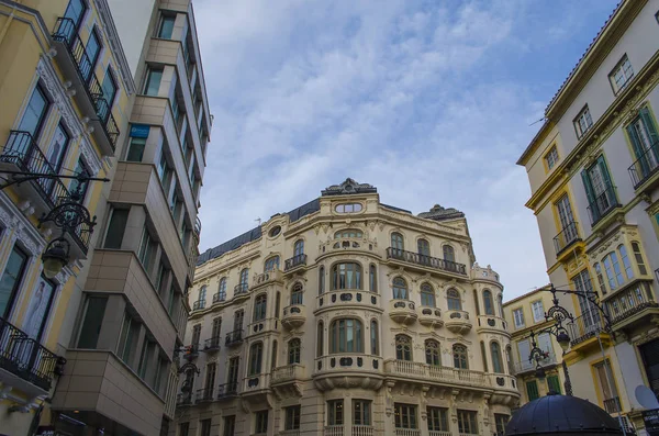 18 de diciembre de 2016: Edificios en el centro de Málaga, España — Foto de Stock