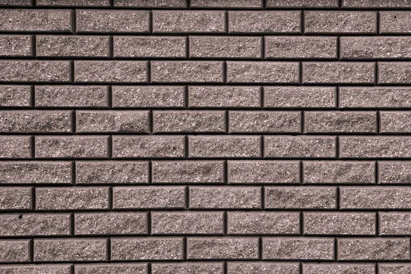 褐色背景 黑色几何图案 用长方形石头 瓷砖制成的棕色墙 — 图库照片