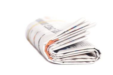 Beyaz arka plan üzerinde izole gazetesi