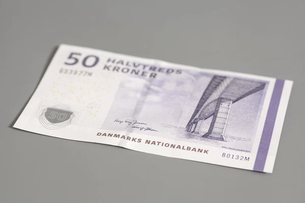Bankovka 50 dánská koruna — Stock fotografie